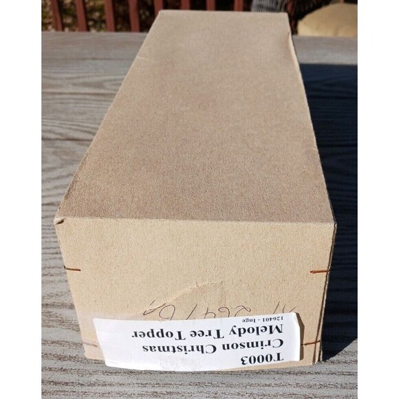 Inge Glas Red & Gold German Blown Glass Melody Finial Christmas Tree Topper +Box - Picture 11 of 11